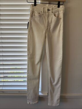 rag & bone White Label High Ankle Skinny Jeans - White